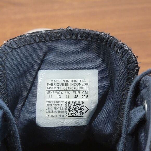 Converse All Star Chuck Taylor Dobby Weave High Tops Men’s 11 / Women’s 13 - Picture 6 of 7